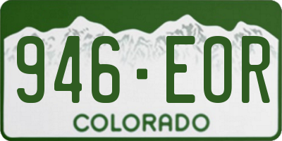 CO license plate 946EOR