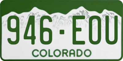 CO license plate 946EOU
