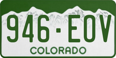 CO license plate 946EOV