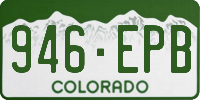 CO license plate 946EPB