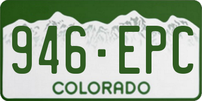 CO license plate 946EPC
