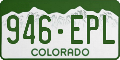 CO license plate 946EPL