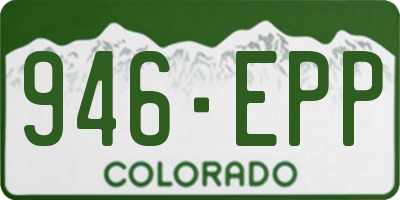 CO license plate 946EPP