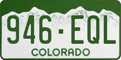 CO license plate 946EQL