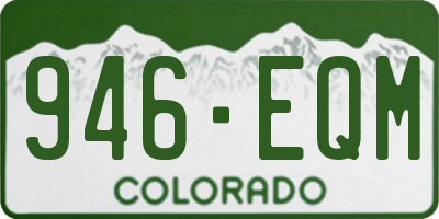 CO license plate 946EQM