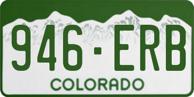 CO license plate 946ERB