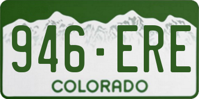 CO license plate 946ERE
