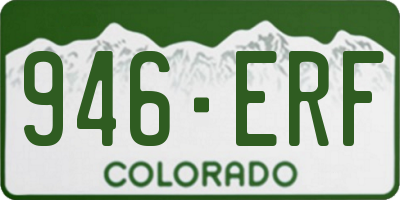 CO license plate 946ERF
