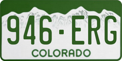 CO license plate 946ERG