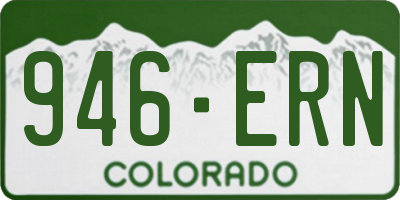 CO license plate 946ERN