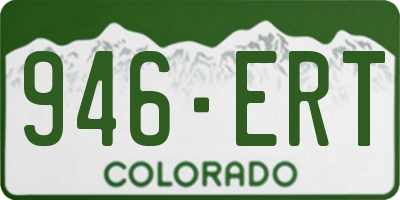 CO license plate 946ERT
