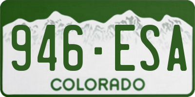 CO license plate 946ESA