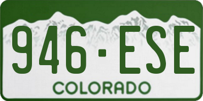 CO license plate 946ESE