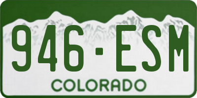 CO license plate 946ESM