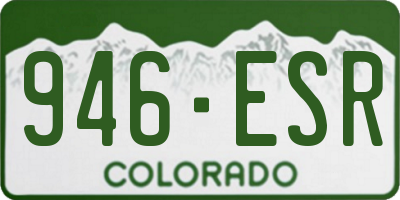 CO license plate 946ESR