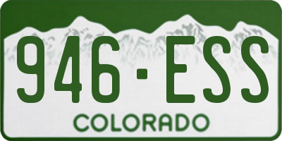 CO license plate 946ESS