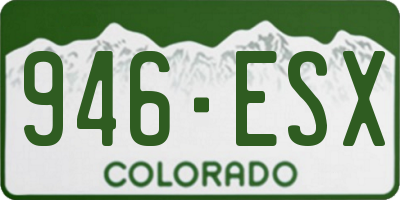 CO license plate 946ESX