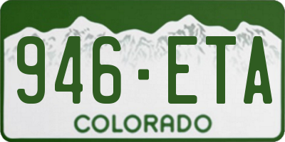 CO license plate 946ETA