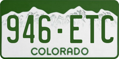 CO license plate 946ETC