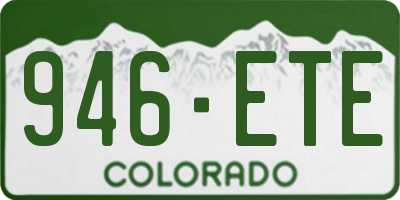 CO license plate 946ETE