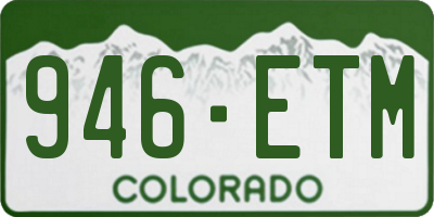 CO license plate 946ETM