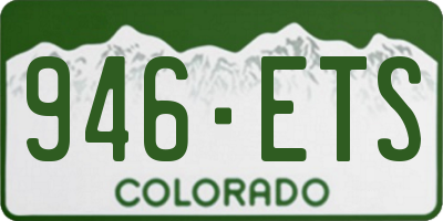 CO license plate 946ETS