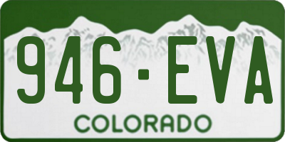 CO license plate 946EVA
