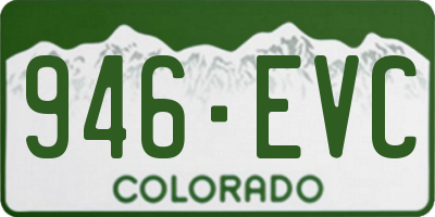 CO license plate 946EVC