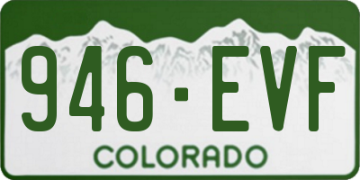 CO license plate 946EVF