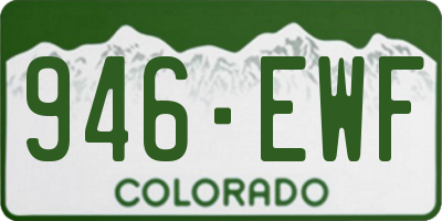 CO license plate 946EWF