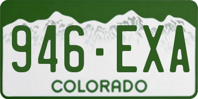 CO license plate 946EXA