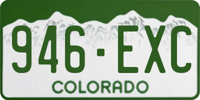 CO license plate 946EXC