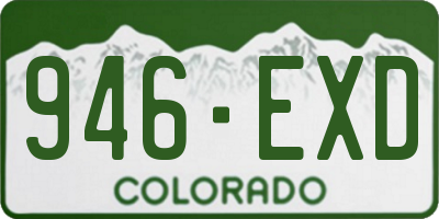 CO license plate 946EXD