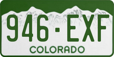 CO license plate 946EXF