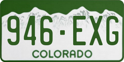 CO license plate 946EXG