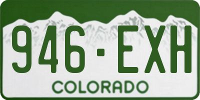 CO license plate 946EXH