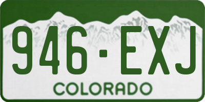CO license plate 946EXJ