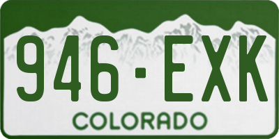 CO license plate 946EXK