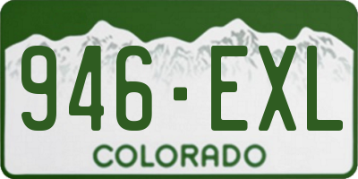 CO license plate 946EXL