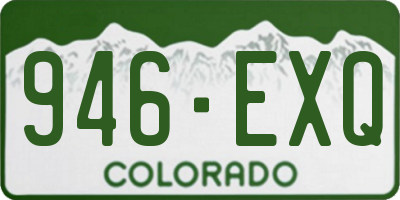 CO license plate 946EXQ