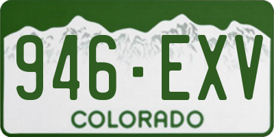 CO license plate 946EXV