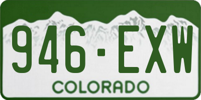 CO license plate 946EXW