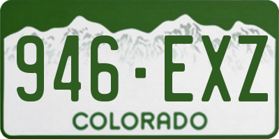 CO license plate 946EXZ