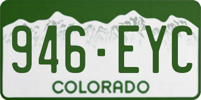 CO license plate 946EYC