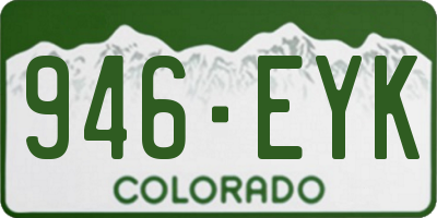 CO license plate 946EYK