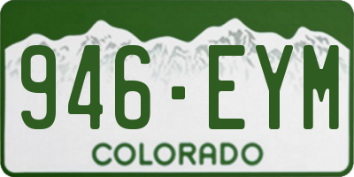 CO license plate 946EYM