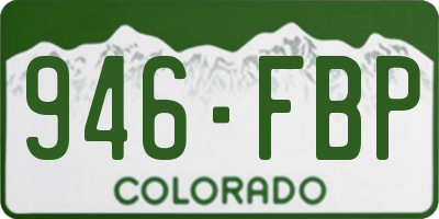 CO license plate 946FBP