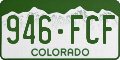 CO license plate 946FCF