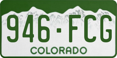 CO license plate 946FCG