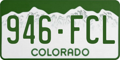 CO license plate 946FCL